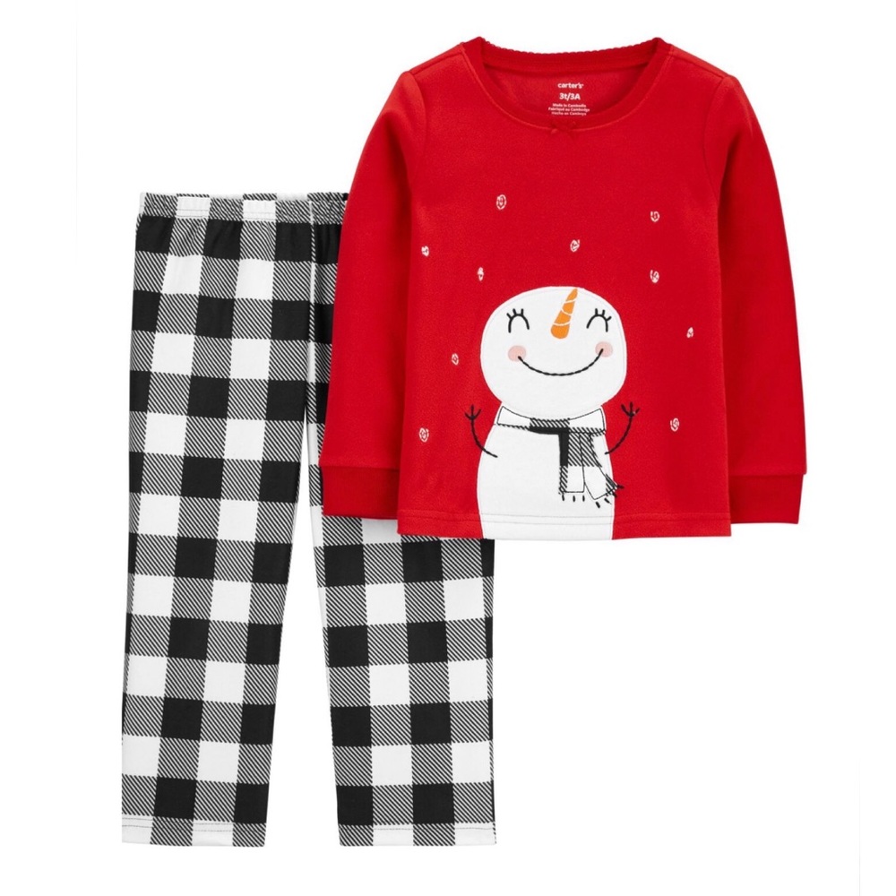 📌🆕 Carter’s • Snowman ⛄️ • Christmas • Pajamas Set